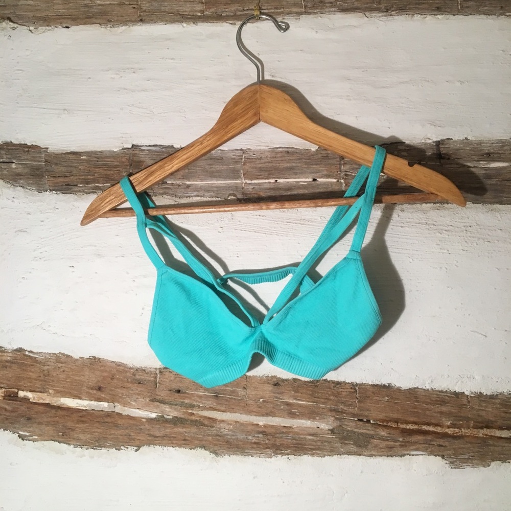 🍉 Free People Strappy Bralette Turquoise Xs/S